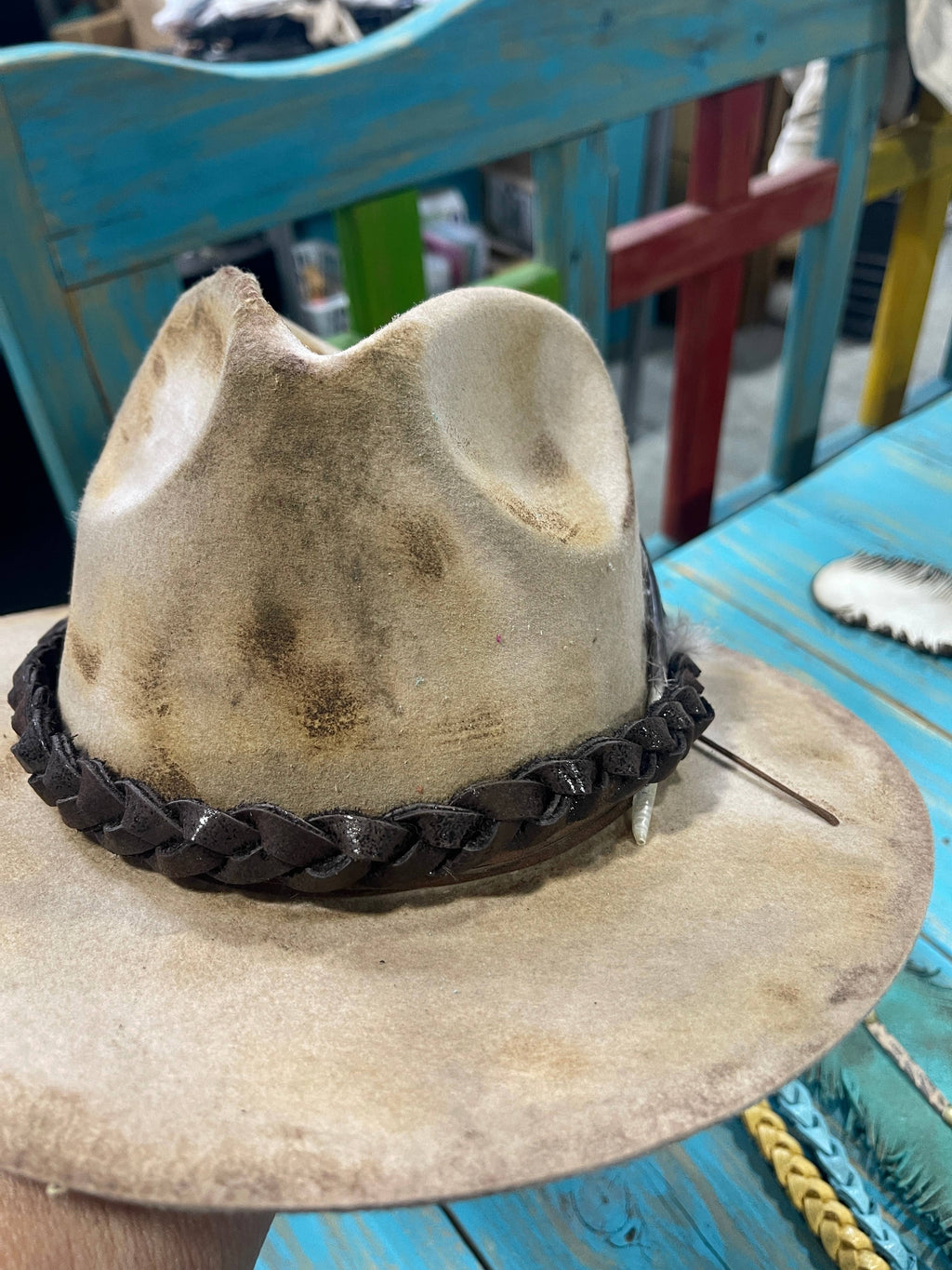"POPS" Distressed Fedora