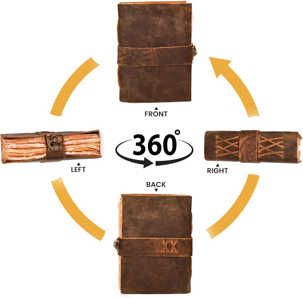 Handmade Genuine Leather Journal Side Lock Diary