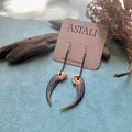 Badger Claw Earrings, Real Claws, Dangle Earrings, Taxidermy