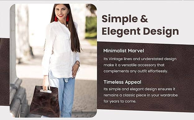 Minimalist Handmade Handbag | Full Grain Leather Grocery Bag